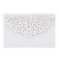 thumbnail image 4 of yeacher Elegant Floral Invitation Set for Weddings & Special Events - 10-Piece Pearl Paper Cards with Intricate Rose Design, Inner Sheets Included, Ice White, 4 of 6