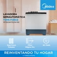 thumbnail image 4 of Lavadora Semiautomática Midea Doble Tina 17kg Twin Force Blanca MT100W170/W-MX, 4 of 5