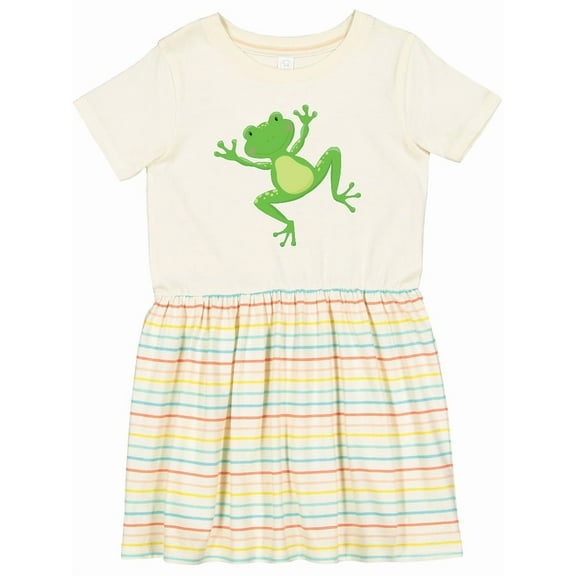 Inktastic Jumping Frog Girls Toddler Dress