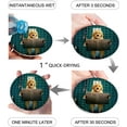thumbnail image 2 of RYLABLUE Golden Retriever Chien Assis sur les Toilettes Ensemble de 4 sous-Verres Ronds pour Boissons, sous-Verres en Céramique Absorbants avec Base en Liège pour Décoration de Table Basse de Cuisine Maison Bar, 2 of 5