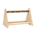 thumbnail image 4 of Parrot Play Wood Stand, Bird Play Stand Swing, Cage Accessories, Table Playstand Bird Perch for Parrot, Cockatiels Canaries Parakeets, Lovebirds without cup, 4 of 9