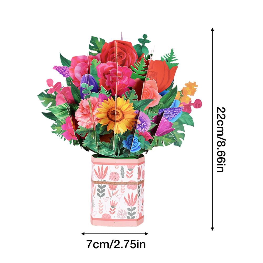 Careslong Pop Up Cards 9.8 X 9.8in 3D Flower Greeting Card Pop Up Bouquet  for All Occasions Like Mothers Day Fathers Day Thinking of You Sympathy  superbly - Walmart.com