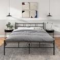 thumbnail image 1 of Cama Matrimonial FurnitureR Queen de Metal Negro con Soporte Reforzado 211x153 cm, 1 of 8
