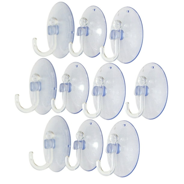 Cheers 10Pcs Transparent Wall Hooks Suckers Kitchen Bathroom Hangers Suction Cup Hooks