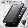 thumbnail image 4 of JETech Case for Samsung Galaxy Tab S10 FE / S9 FE 10.9-Inch with S Pen Holder, Clear Transparent Hard PC Back, Protective Tri-Fold Stand Tablet Cover, Auto Wake/Sleep (Black), 4 of 6
