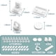 thumbnail image 2 of - Cerraduras magnéticas para gabinete a prueba de bebés, 20 cerraduras y 2 llaves, cerraduras magnéticas a prueba de niños para gabinetes y cajones con diseño invisible, calcomanía 3M para una, 2 of 5