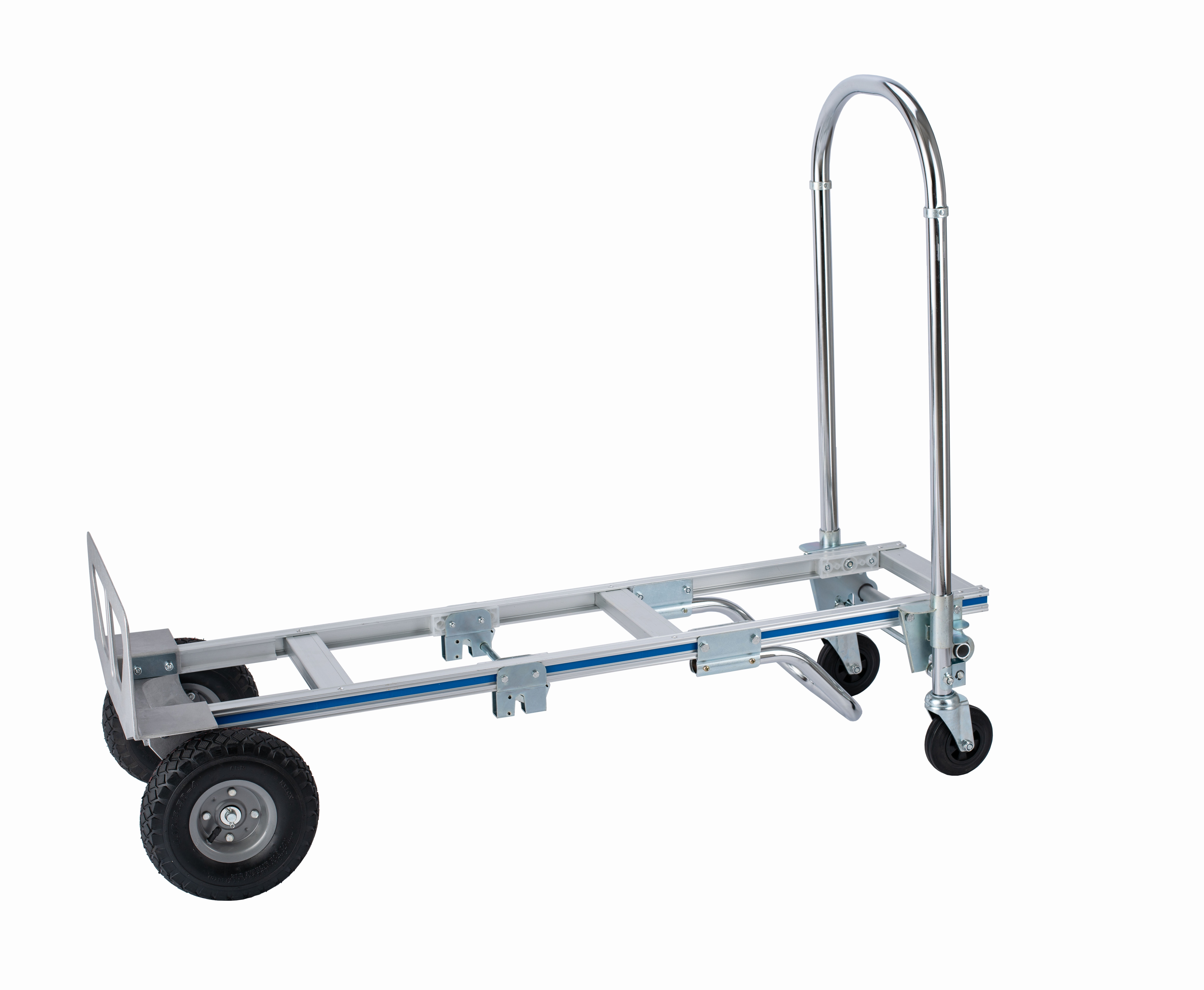 SHZOND 2 in 1 Convertible Hand Truck,  1000 LBS Weight Capacity Heavy Duty Hand Truck, 4 Wheels Durable Aluminum and Steel Construction Hand Truck Dolly with  Nose Plate
