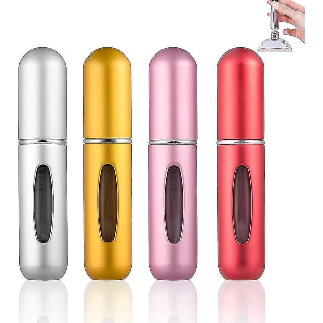 Atomizador de perfume de 4 piezas de 5 ml, atomizador de perfume capaz, mini portátil