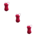 thumbnail image 3 of Minnieouse Traje de baile Leotardo de ballet Traje de baile Resistencia elástica Accesorios profesionales para mujer Ropa de gimnasia Vino rojo Type1 NO1, 3 of 6
