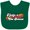 Green, variant on Inktastic Kickin' it Old School with Weathered Retro Stripe Boys or Girls Baby Bib