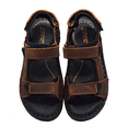 thumbnail image 4 of Men's Open Toe Casual Sandals Leather Stitching Summer Outdoor Beach Fisherman Hiking Sport Sandals for Men Brown 10, 4 of 7