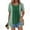 Green, variant on Women's Printed Fake Two Piece Short Sleeve Round-Neck Blouses Top