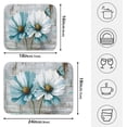 thumbnail image 2 of Rustic Teal White Daisy on Vintage Wooden Dish Drying Mat for Kitchen Counter Absorbent Microfiber Large Drying Pad Dish mats for Kitchen Countertops 18 x 24 Inch, 2 of 8