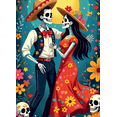 thumbnail image 4 of Colorful Floral Skeleton Banner Day of the Dead Mexican Decorations for Festival Celebration Party, 4 of 8