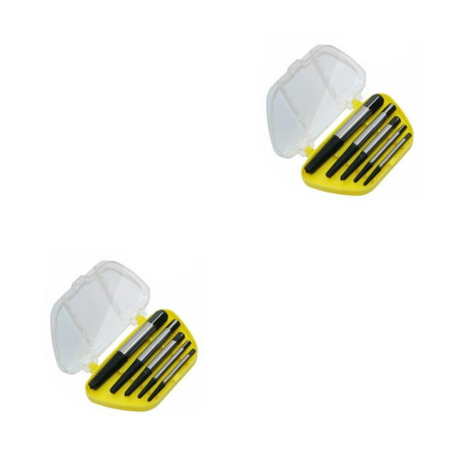Wweixi Vis Endommagées Extracteurs Boulons Cassés Forets Extracteur avec Étui de Rangement 5 Pcs/ensemble 2ensemble