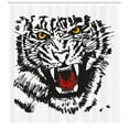 thumbnail image 3 of Ambesonne Tiger Shower Curtain, Angry Feline Vivid Eyes, 69"Wx70"L, Black Red Yellow, 3 of 3