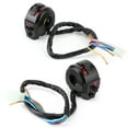 thumbnail image 3 of Bocina para Manillar de Motocicleta, Control de Interruptor de Haz Alto y Bajo para Manillar de 7/8 Pulgadas, Par Negro Universal, 3 of 7