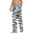 thumbnail image 4 of HPINK-T Black Zebra Men's Pajama Pants Super Soft Sleep Lounge Pants Pjs Bottoms with Pockets, 4 of 6