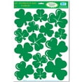 thumbnail image 2 of St Patricks Day Green Shamrocks Peel 'N Place Party Wall Clings 12-17", 2 of 2