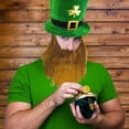 thumbnail image 4 of Ltdhehe Rave Party Irish Beard Hat St Patrickks Day Hat Dress Up Party Dress Up Beard Hat Green Hat Festival A Green Hat With A Mustache For An Irish Festival, 4 of 5