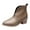 Khaki, variant on Womens Pointed Toe Ankle Boots V Cut Chelsea Booties Slip on Low Heel Dressy Western Booties