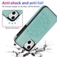 thumbnail image 3 of Funda para iPhone 14 con tarjetero de piel sintética con estampado de flores de datura, 3 of 5