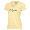 thumbnail image 2 of Women's  Gold UNCG Spartans Script Logo Comfort Wash V-Neck T-Shirt, 2 of 3
