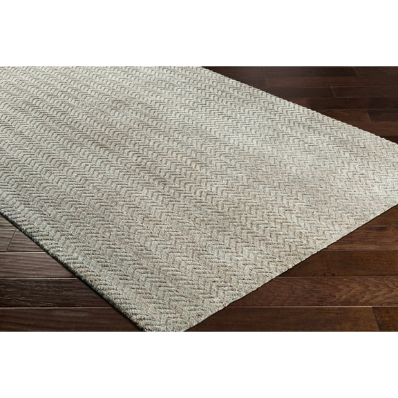 BoutiqueRugs Broxton Natural Fibers Area Rug - Taupe, Aqua, Sky Blue - 2' x 3'