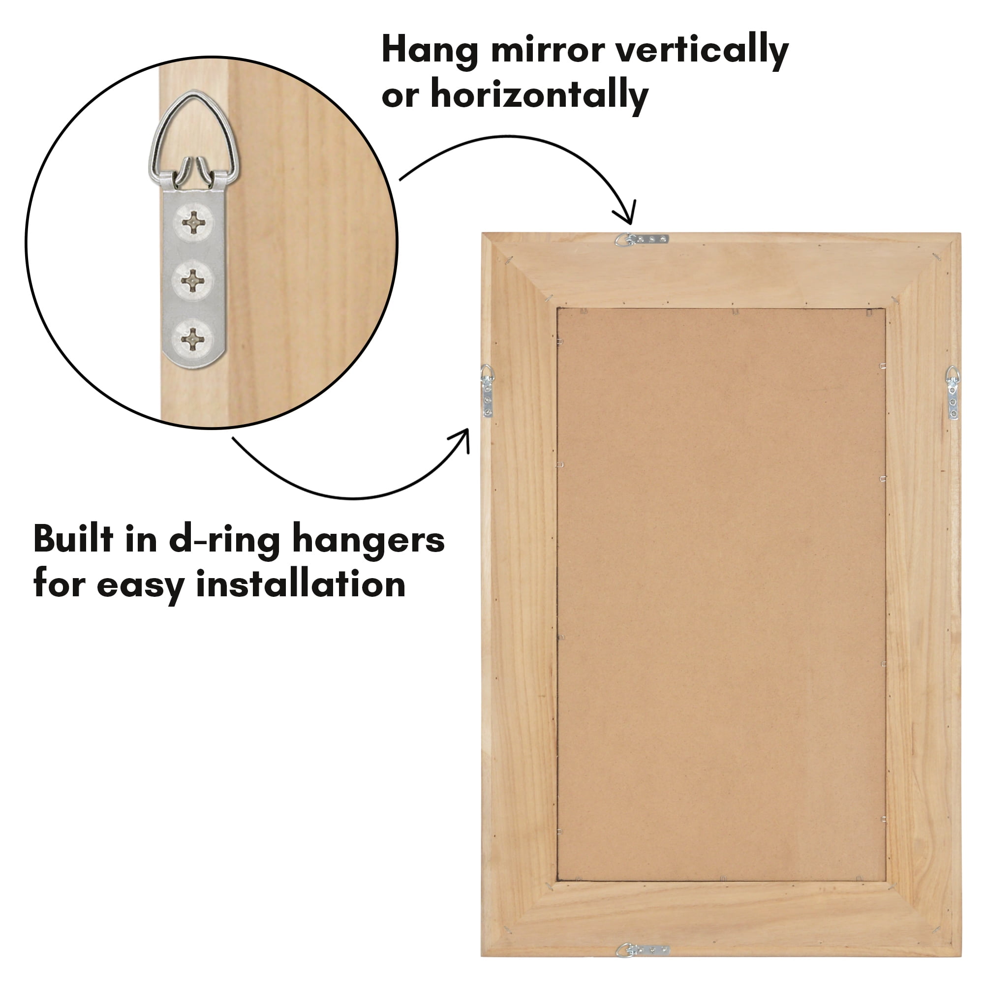 Americanflat 23" x 34" Modern Wall Mirror