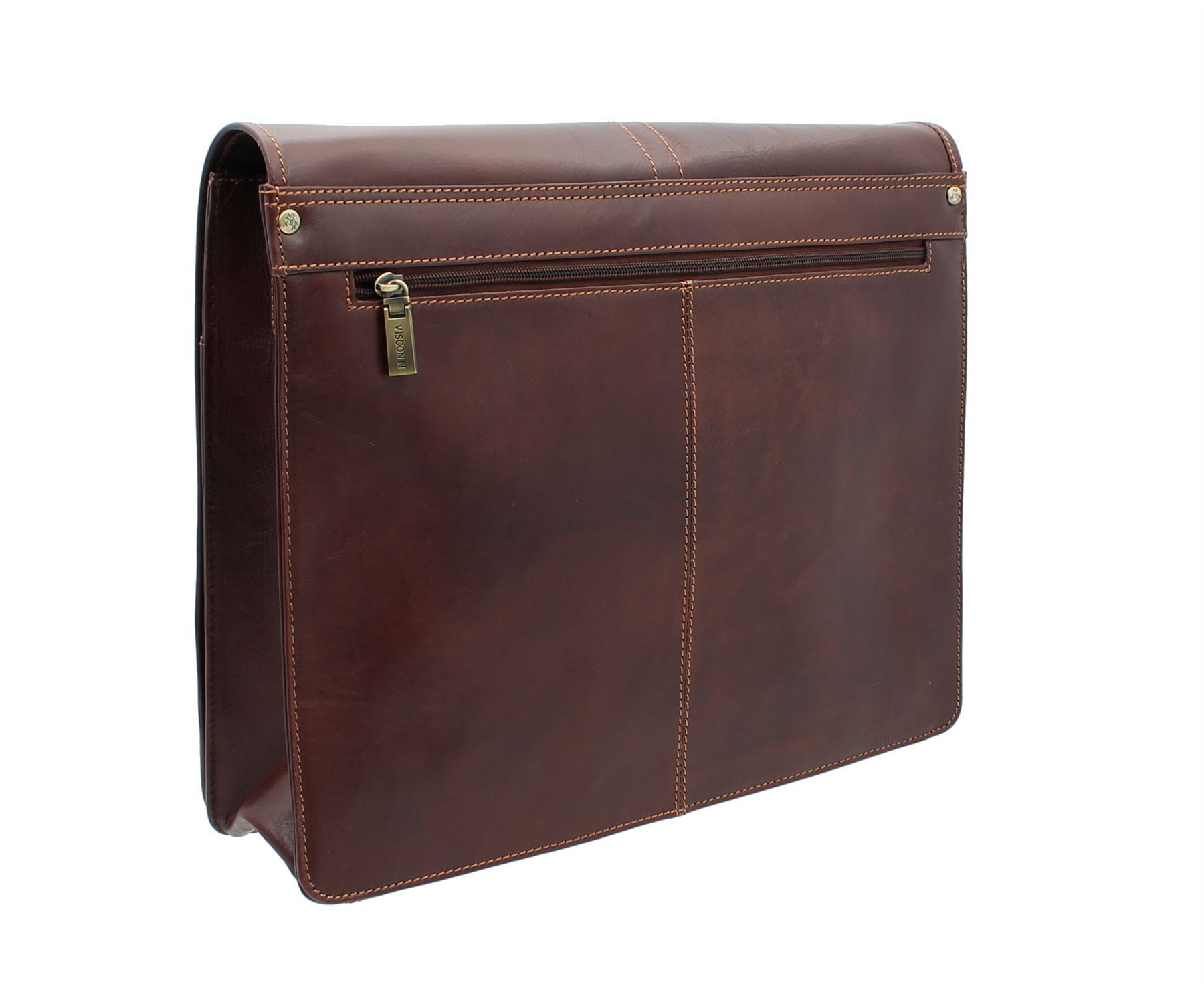 Visconti VT7 Vintage Tan Genuine Leather Messenger Bag  Handbag Cross-body 