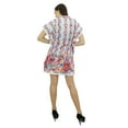 thumbnail image 2 of Bimba Women Bohemian Printed Kaftan Dress Cotton Short Tunic Beach Caftan, 2 of 9