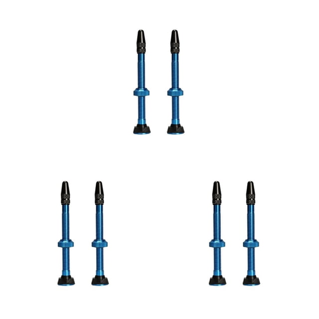 Advancent Paquete de 2 Tubeless Stem DIY Prop Exquisita pieza reemplazada Boquilla de metal Instalación práctica Accesorios de ciclismo Type1 NO1