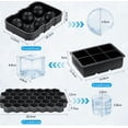 thumbnail image 2 of 3 Piezas  Xtellar Molde Para Hielo Esferas Y Cubos Grandes Con Embudo Color Negro, 2 of 3