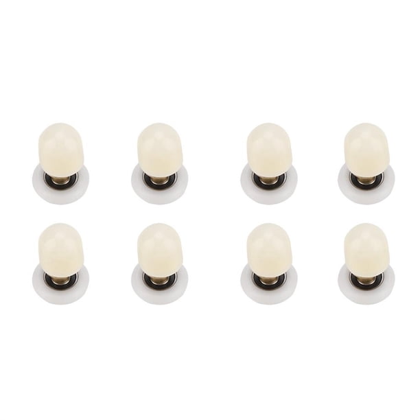 Rodillos de Puerta de Ducha Latón ABS Vidrio Corredizo Rodillos de Puerta de Ducha Corredores Poleas Puertas de Ba?o Diámetro 20 Mm 23 MM 25 MM 27 MM (Juego de 8)(27mm) Ecomeon no