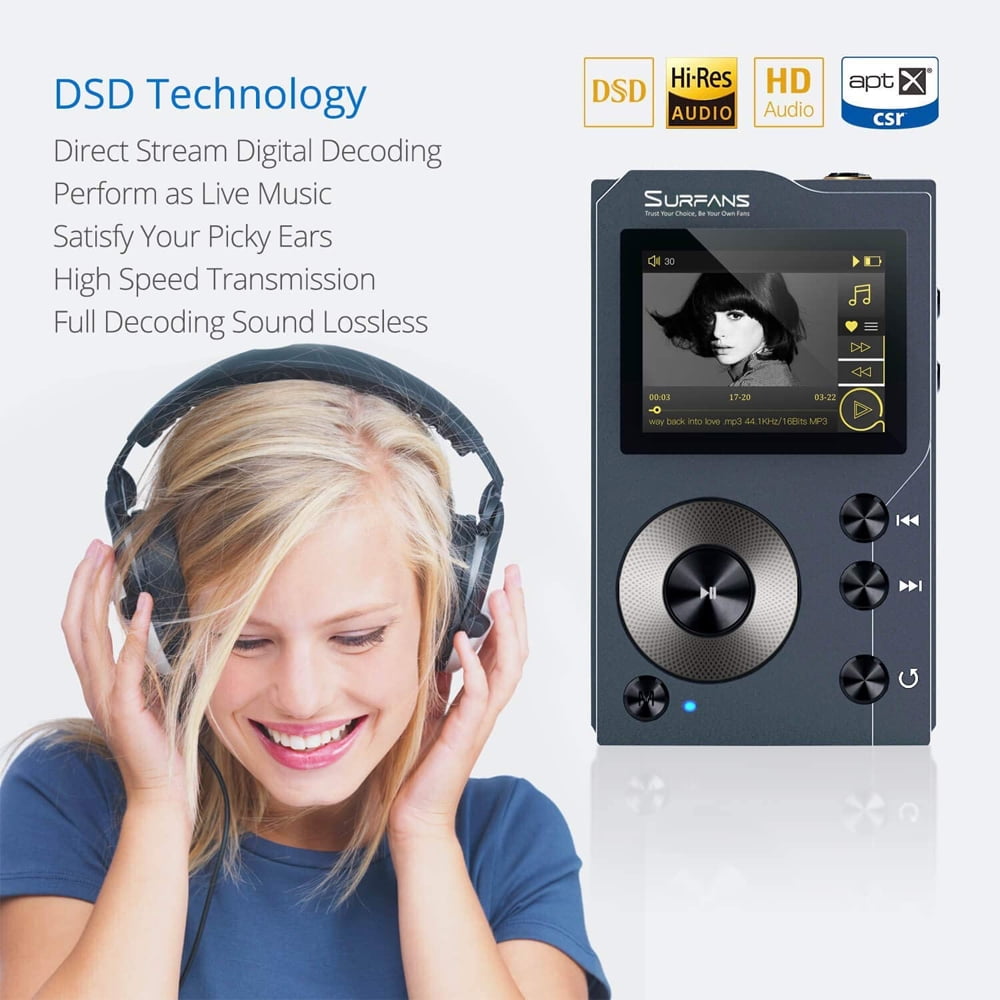週末値下げ！SURFANS F20 HiFi Music Player Surfans F20 HiFi MP3 Player with Bluetooth, Lossless DSD