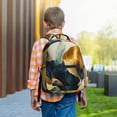 thumbnail image 6 of Honeii Golden Blue Leaf Design Print Backpack for School,15.6 inch Laptop Back Pack for High School and College Students, Waterproof Computer Bookbag-One Size, 6 of 6