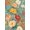 Blue, Pattern 20, variant on ODIKA 4'x6' Warm Earth Tones Floral Design Washable Area Rug Bohemian Botanical Pattern with Modern Flair Stain Resistant, Low Pile, Easy Care for Dorm Room, Small Living