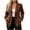 Brown, variant on Women Vertical Stripe Blazer Jacket, Lapel One Button Long Sleeve Office Coat with Pockets, Relaxed Fit Business Casual Outerwear Top
