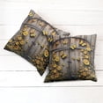 thumbnail image 6 of Ambesonne Rustic Throw Pillow Cover 2 Pack, Yellow Farmhouse Romance, 16", Mustard Taupe Caramel, 6 of 7