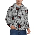 thumbnail image 2 of Salouo Spiders Pattern Men's Fall Hoodie Sweatshirt,Sport Hoodie with Pockets for Men Pullover Casual Hooded Sweatshirt-Large, 2 of 7