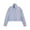Light Blue, variant on Women's Cropped Jacket Lightweight High Neck Long Sleeve Sun Protection Jacket Loose Dressy Casual Zip-up Solid Color Coat with Pockets XS