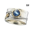 thumbnail image 3 of ZTTD Natural Silver Turquoise Ring With Diamonds Simple Fashion Jewelry Popular Accessories for Mother's Day Rings, 3 of 3