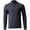 Black, variant on Mens Solid Performance Long Sleeve Golf Mock Neck T-Shirt for Golfing Grey L