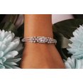 thumbnail image 6 of Sunsoul By Touchstone White Gold Plated Simulated Diamond Round Rectangle Cut Cubic Zirconia CZ Stunning Floral Geometric Bracelet For Women Designer Jewelry, 6 of 7