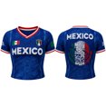 thumbnail image 3 of 2026 New Mexico Soccer Jerseys Women, Mexico National Team Supporter Shirt, Mexican Jersey Soccer Crop Top, V-Neck Short Sleeve Football Tee for Sports Casual Daily Use for Adult, 3 of 9