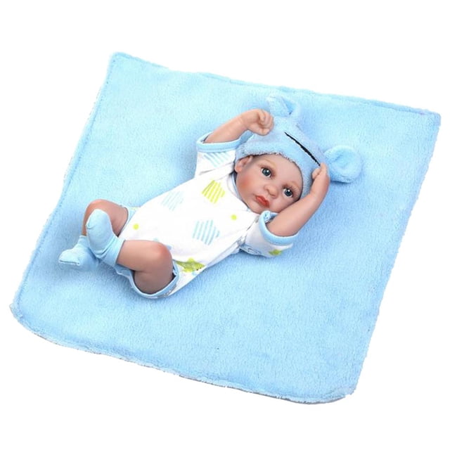 Muñeca Reborn de 10 pulgadas, bebé recién nacido que parece realista, silicona de real, regalo de cumpleaños para niños, modelo de ropa para niñ Zulema Reborn Boy Doll