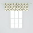 thumbnail image 2 of Ambesonne Exotic Window Valance, Hand Drawn Tropic House with Watercolor Palm Trees Pattern on Striped Background, Curtain Valance for Kitchen Bedroom Decor with Rod Pocket, 54" X 18", Multicolor, 2 of 3