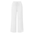 thumbnail image 7 of Wide Leg Palazzo Pants for Women Summer High Waist Flowy Loose Casual Lounge Trousers Beach Travel Vacation Clothes, 7 of 7
