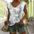 thumbnail image 2 of JINMGG Items 2026 Tank Top for Women,Women's Casual Regular V-Neck Kitten- Print Vest, 2 of 6