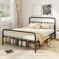 thumbnail image 5 of Costway Queen Size Bed Frame with Headboard Under Bed Storage No Box Spring Needed Black, 5 of 10